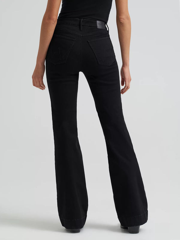 Wrangler Women's Bespoke High Rise Trouser Jean in Savannah (Black)