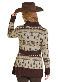 Panhandle Slim Women's Horseshoe Sweater in Taupe