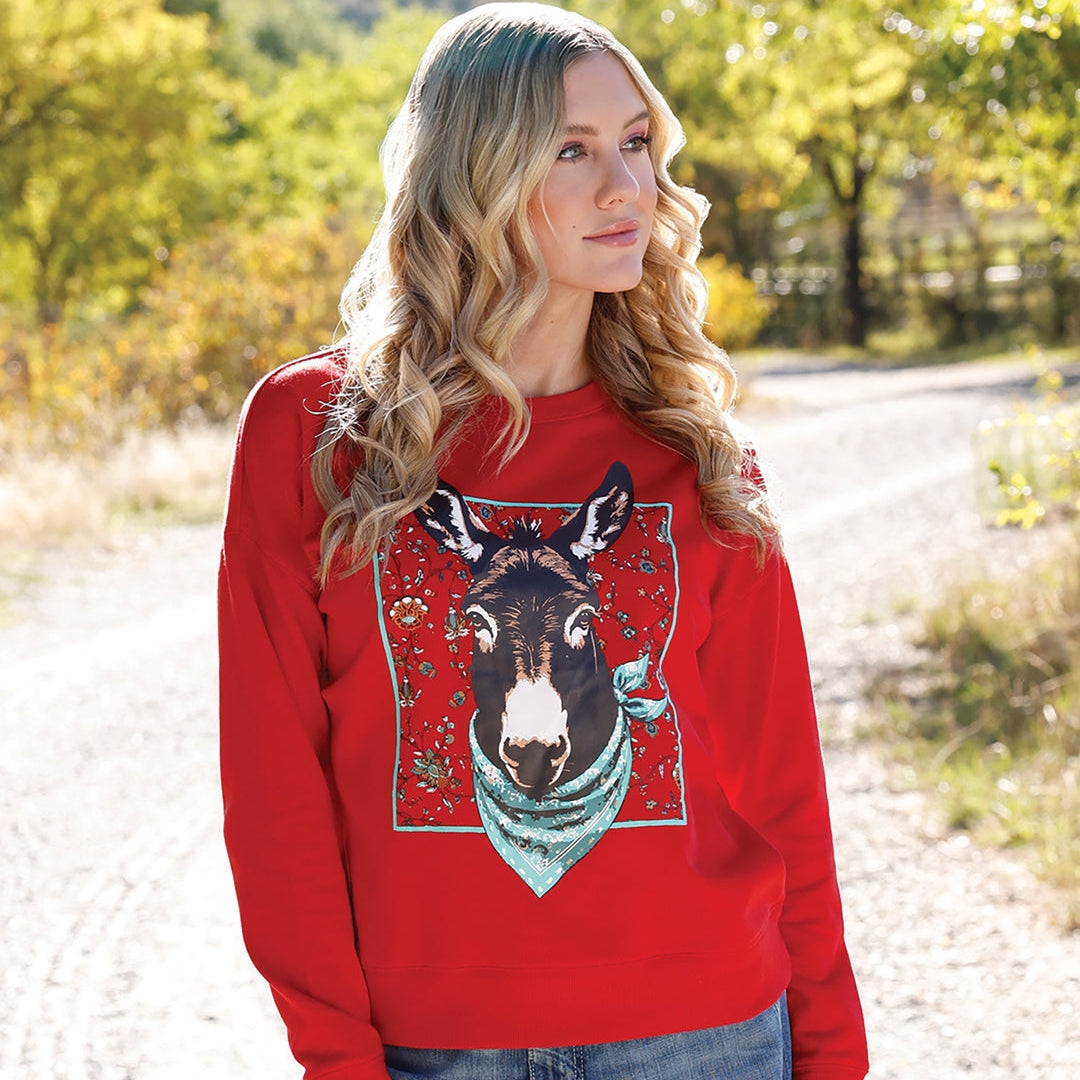 Cruel Women's Fleece Sweatshirt in Red