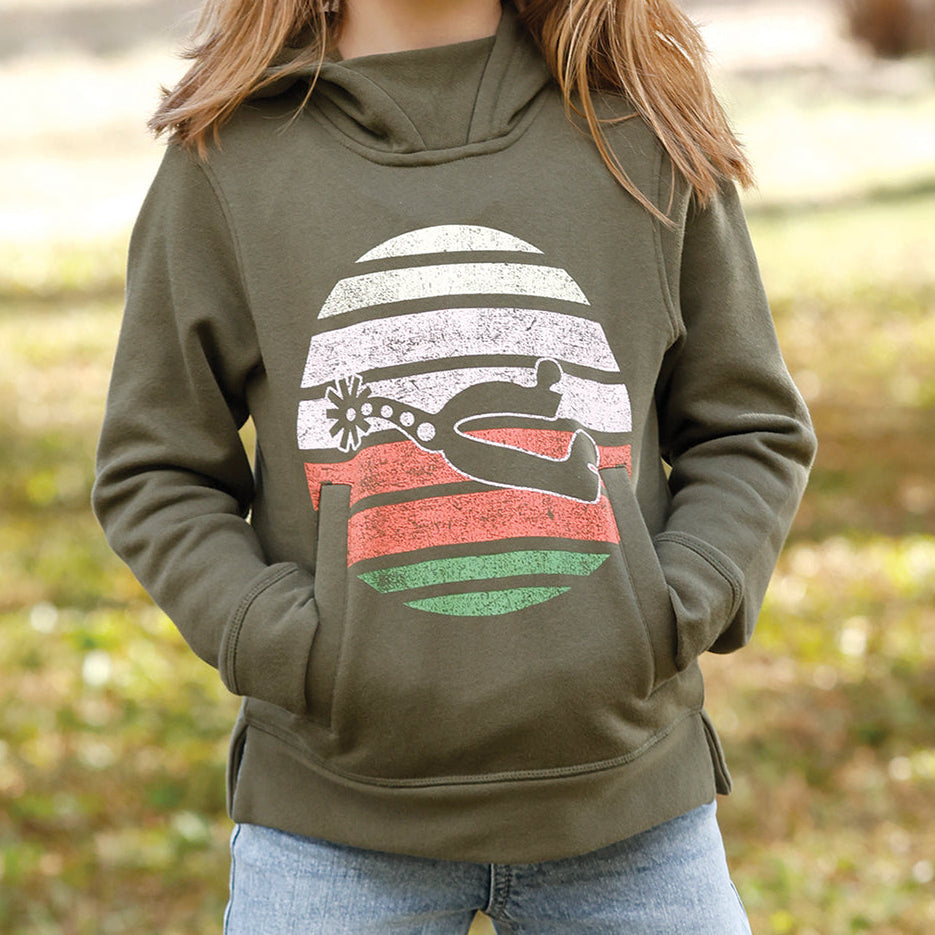 Cruel Girl's Fleece Hoodie in Green