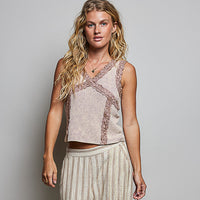 Women's Vintage Washed Tank in Cocoa Mauve