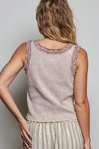 Women's Vintage Washed Tank in Cocoa Mauve