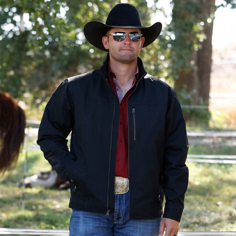 Cinch Men's Logo Concealed Carry Canvas Jacket in Black