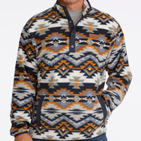 Cinch Men's Quarter Snap Polar Fleece Pullover in Multi