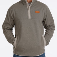 Cinch Men's Quarter Snap Pullover in Grey