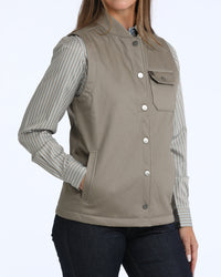 Cinch Women's Logo Barn Vest in Stone