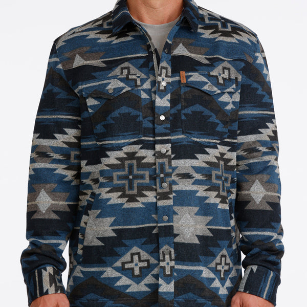 Cinch Men's Sweater Knit Shirt Jacket in Navy