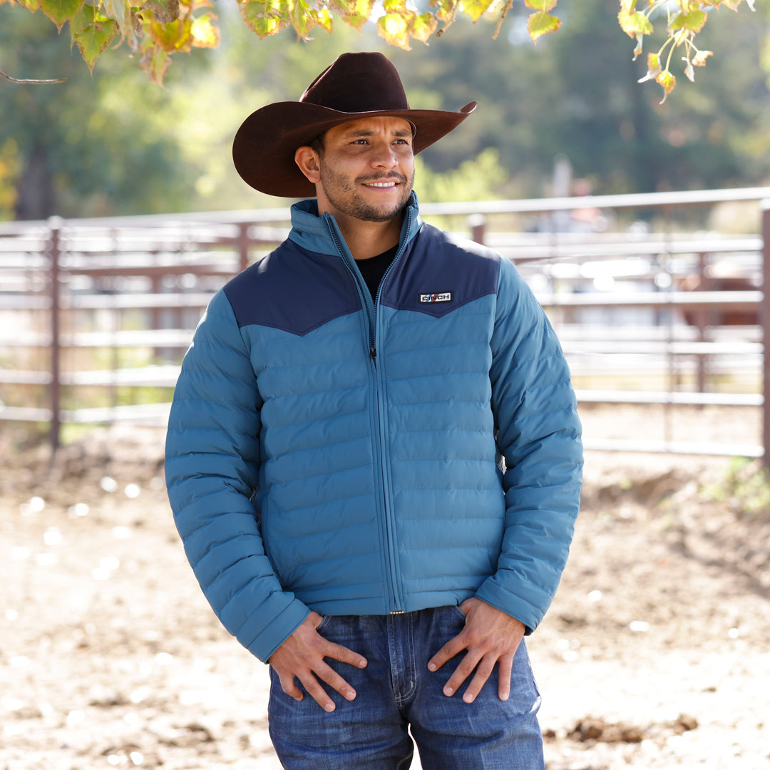 Cinch Men's Quilted Jacket in Teal