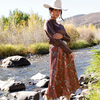 Cruel Women's Midi Skirt in Burgundy