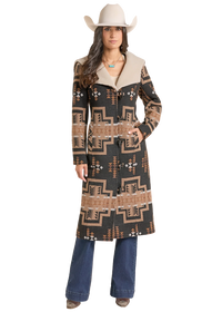 Panhandle Slim Women's Aztec Hooded Coat in Black