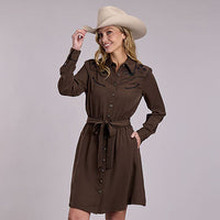 Stetson Women's Embroidered Dress in Brown