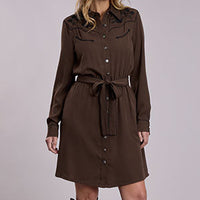 Stetson Women's Embroidered Dress in Brown