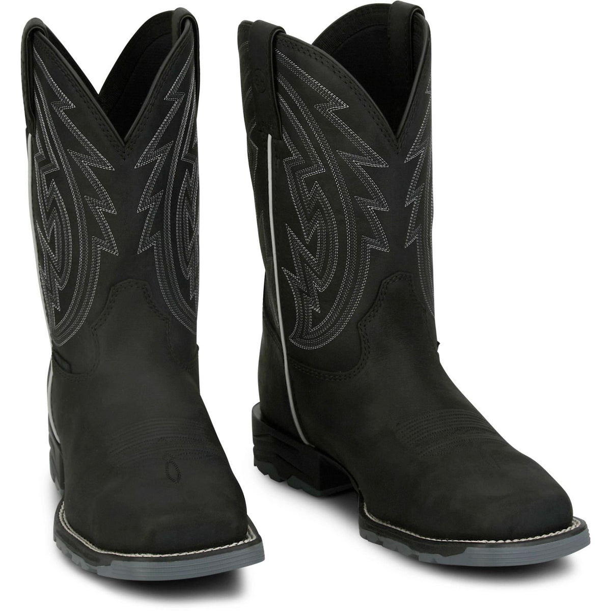 Justin Men's Lytle 11" Waterproof Steel Toe Boot in Black