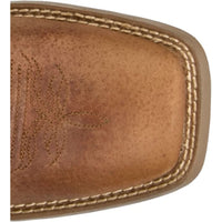 Justin Women's Della 11" Western Boot in Tan Brown/Blue