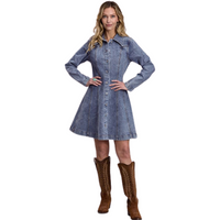 Stetson Women's A-Line Denim Shirt Dress