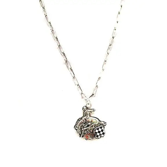 17" Trendy Western Necklace in Silver