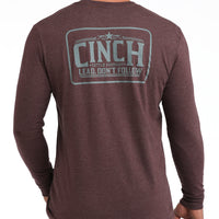 Cinch Men's L/S Graphic Logo T-Shirt in Purple