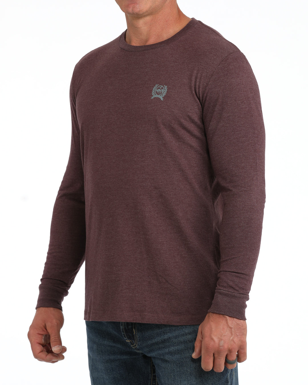 Cinch Men's L/S Graphic Logo T-Shirt in Purple