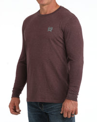 Cinch Men's L/S Graphic Logo T-Shirt in Purple