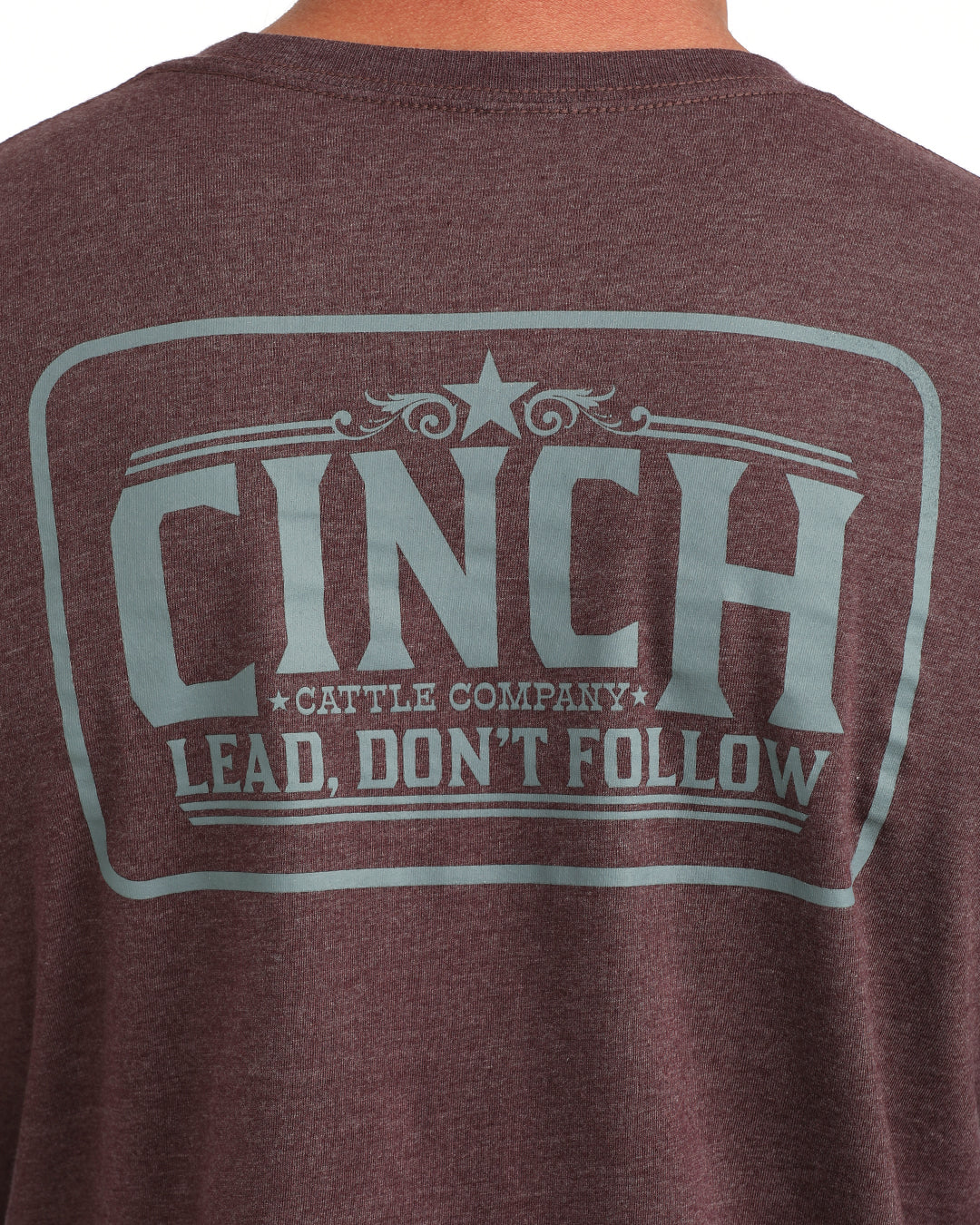 Cinch Men's L/S Graphic Logo T-Shirt in Purple