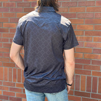 Red Dirt Hat Co. Men's S/S Cowboy Casual Polo in Diamond Stitch