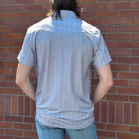 Red Dirt Hat Co. Men's S/S Cowboy Casual Polo in Grey Aztec