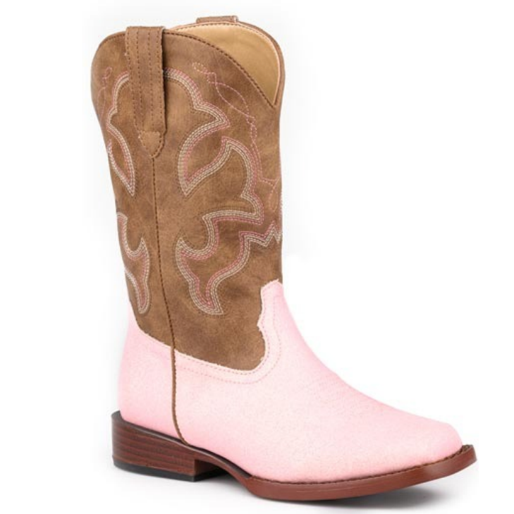 Roper Girl's Gretchen Western Boots in Pink