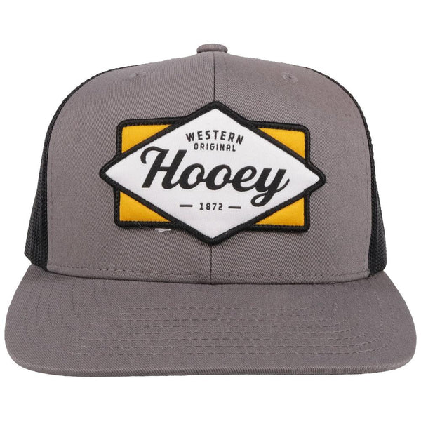 Hooey "Diamond" Grey & Black Trucker Hat