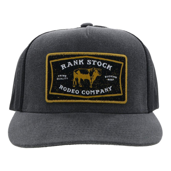 Hooey "Rank Stock" Trucker Hat in Charcoal & Black