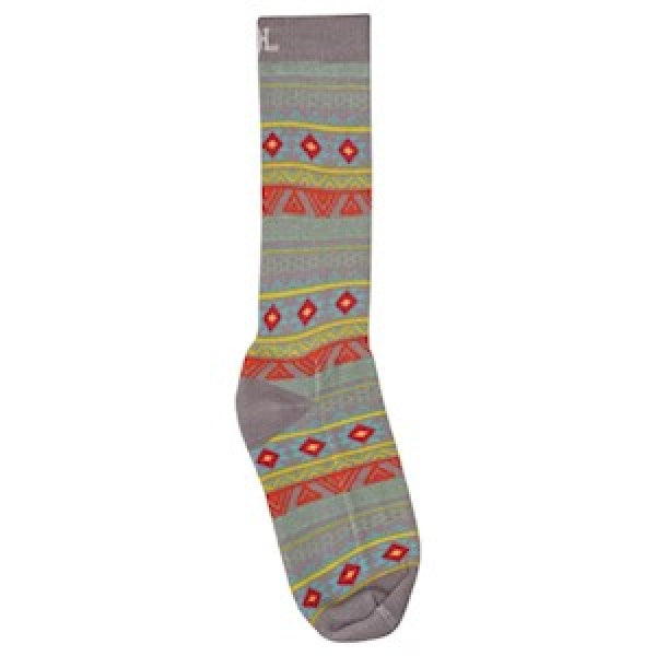 Red Dirt Hat Co. Light Grey Aztec Crew Socks