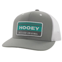 Hooey "Horizon" Grey/White/Turquoise Trucker Hat
