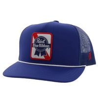Hooey Pabst Blue Ribbon Rope Trucker Hat in Blue