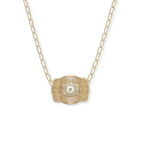 Spurwest Amelia Rose Mini Belt Buckle Necklace (Available in Silver or Gold)