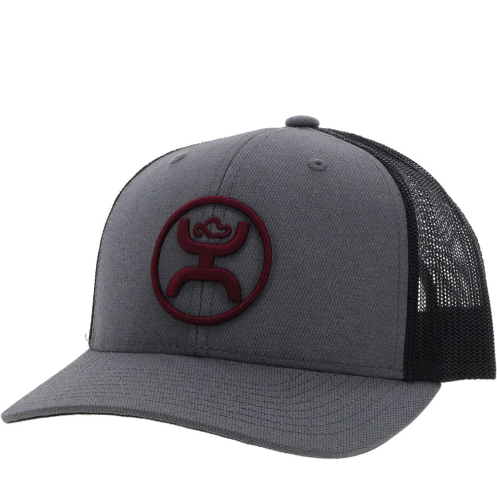 Hooey "O Classic" Grey and Maroon Snapback Hat