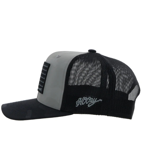 Hooey "Liberty Roper" Trucker Hat in Grey & Black Camo