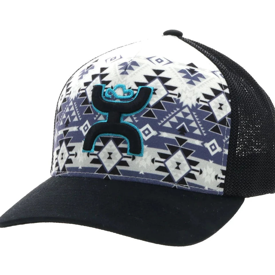 Hooey "Coach" Cream and Black Hat With Aztec