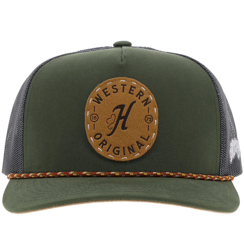 Hooey "Spur" Trucker Hat in Olive & Grey