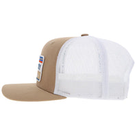 Hooey "Horizon" Trucker Hat in Tan & White
