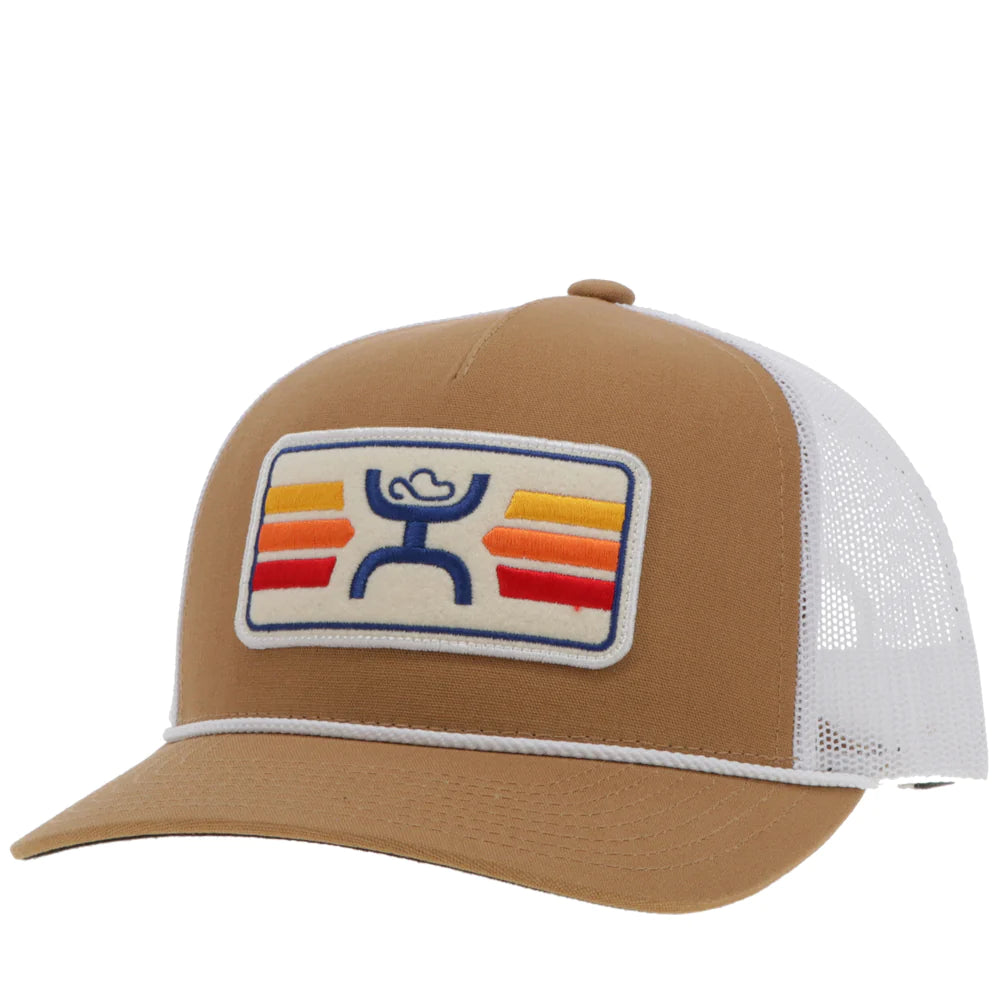 Hooey "Sunset" Tan & White Trucker Hat