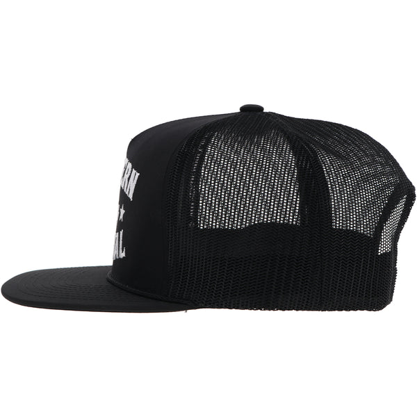 Hooey "Knock Out" Rope Trucker Hat in Black
