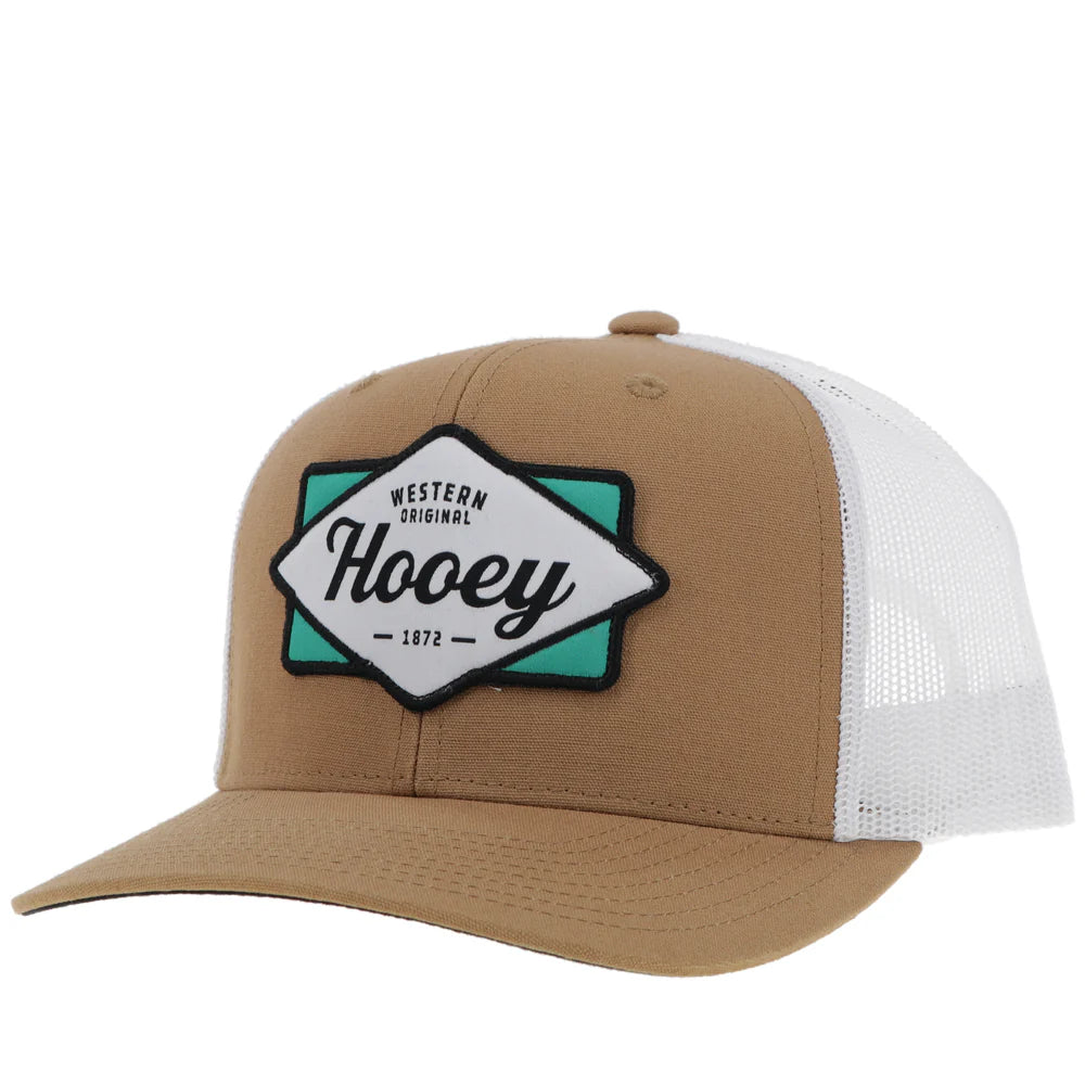 Hooey Diamond Patch Hat in Tan & White
