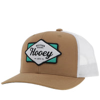 Hooey Diamond Patch Hat in Tan & White