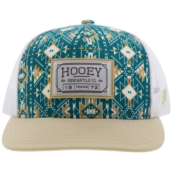 Hooey Youth "Doc" Teal & White Aztec Trucker Hat