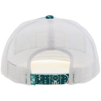 Hooey Doc Trucker Hat in Teal & White Aztec