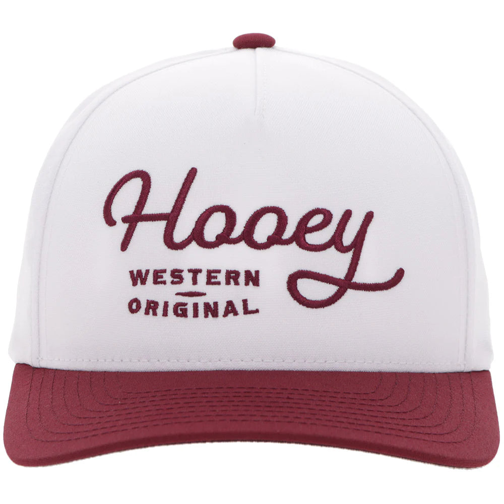 Hooey "OG" Trucker Hat in White & Maroon