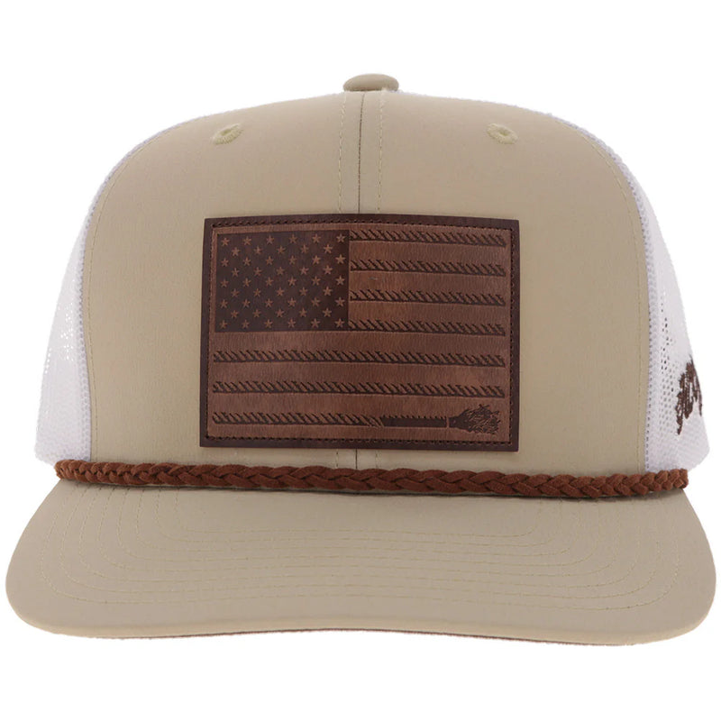 Hooey "Liberty Roper" Tan/White Patch Hat