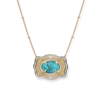 Spurwest Oasis Mini Belt Buckle Necklace (Available in Silver or Gold)