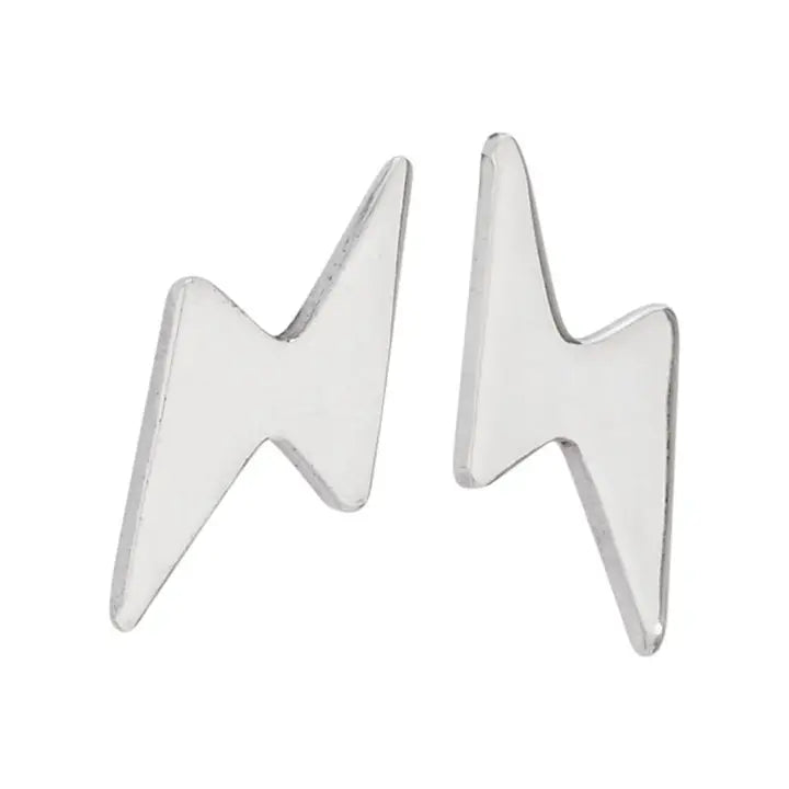 It's Electric Lightening Bolt Sterling Silver Studs