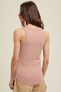 Women's Crew Neck Ribbed Knit Tank Top (Available in 9 Color Options!)