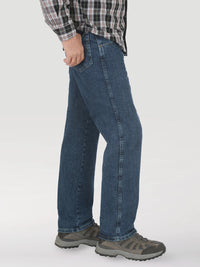 Wrangler Men's Rugged Wear Performance Series Relaxed Straight Jean in Medium Stone